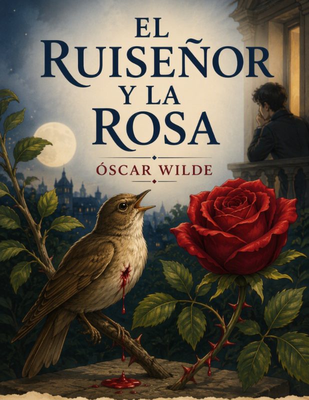 Portada de El ruiseñor y la rosa