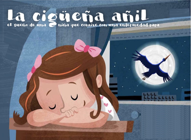 Portada de La cigüeña añil